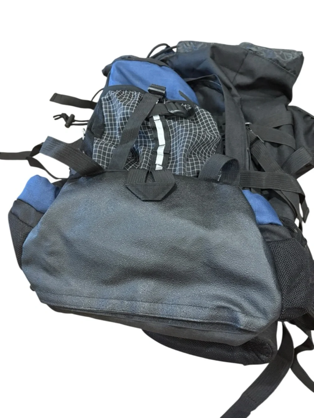 The North Face Vintage Extreme 55L Blue Black Hiking Trail Light Backpack